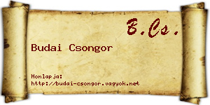 Budai Csongor névjegykártya